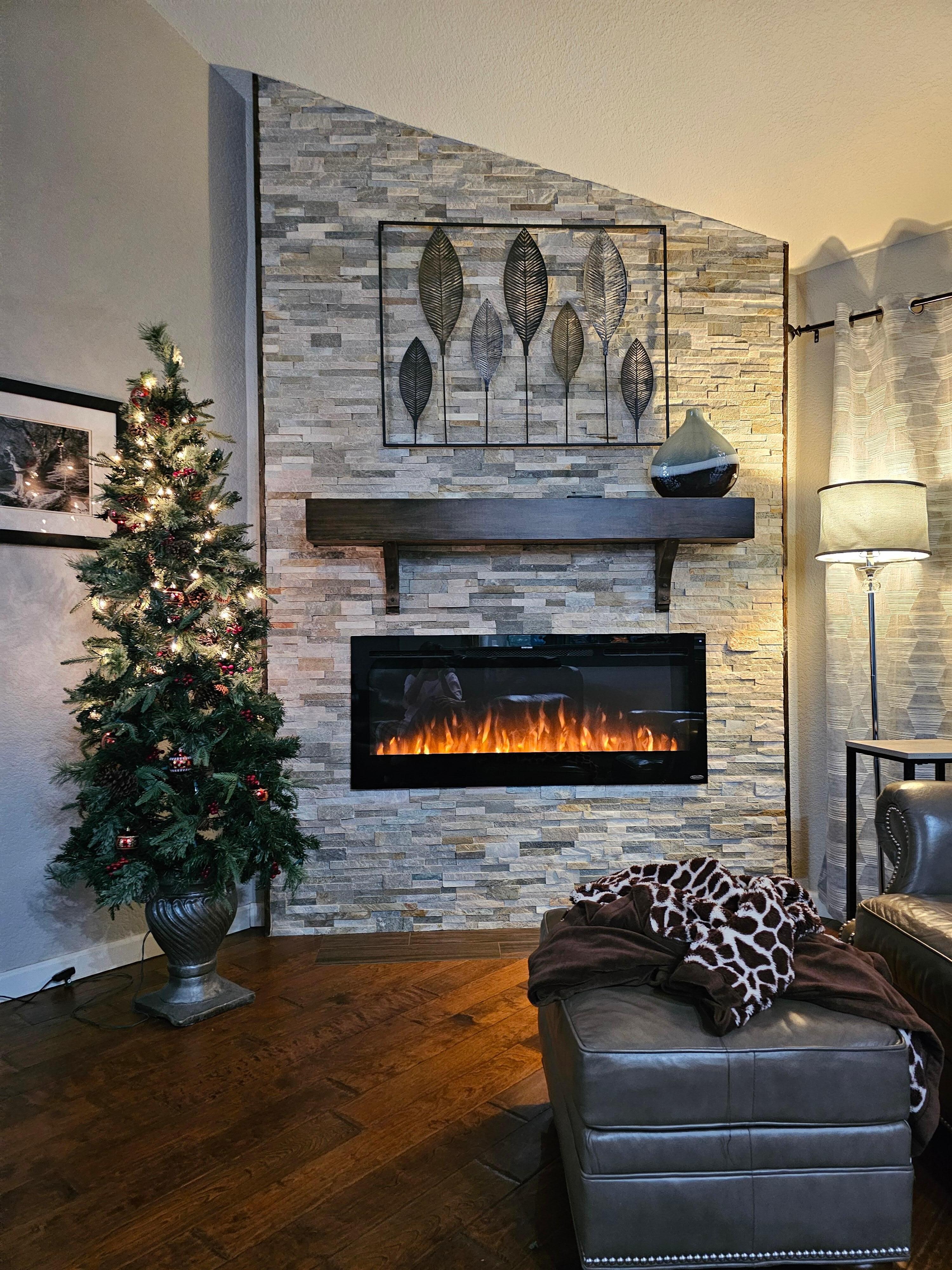 Fireplace was beautiful and much appreciated during the cold snap that came in!