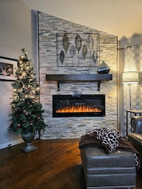Fireplace was beautiful and much appreciated during the cold snap that came in!