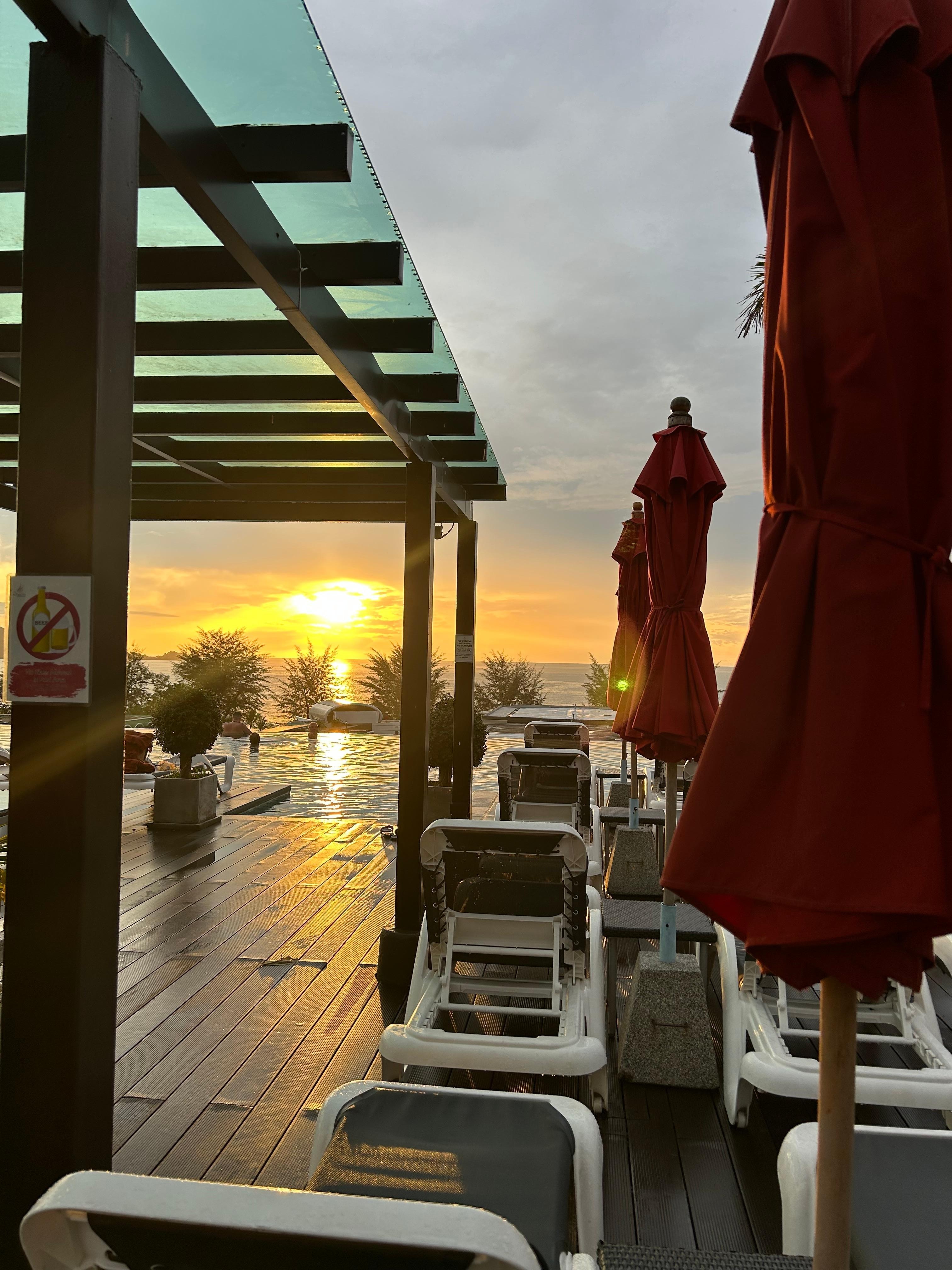 Sunset from the pool.