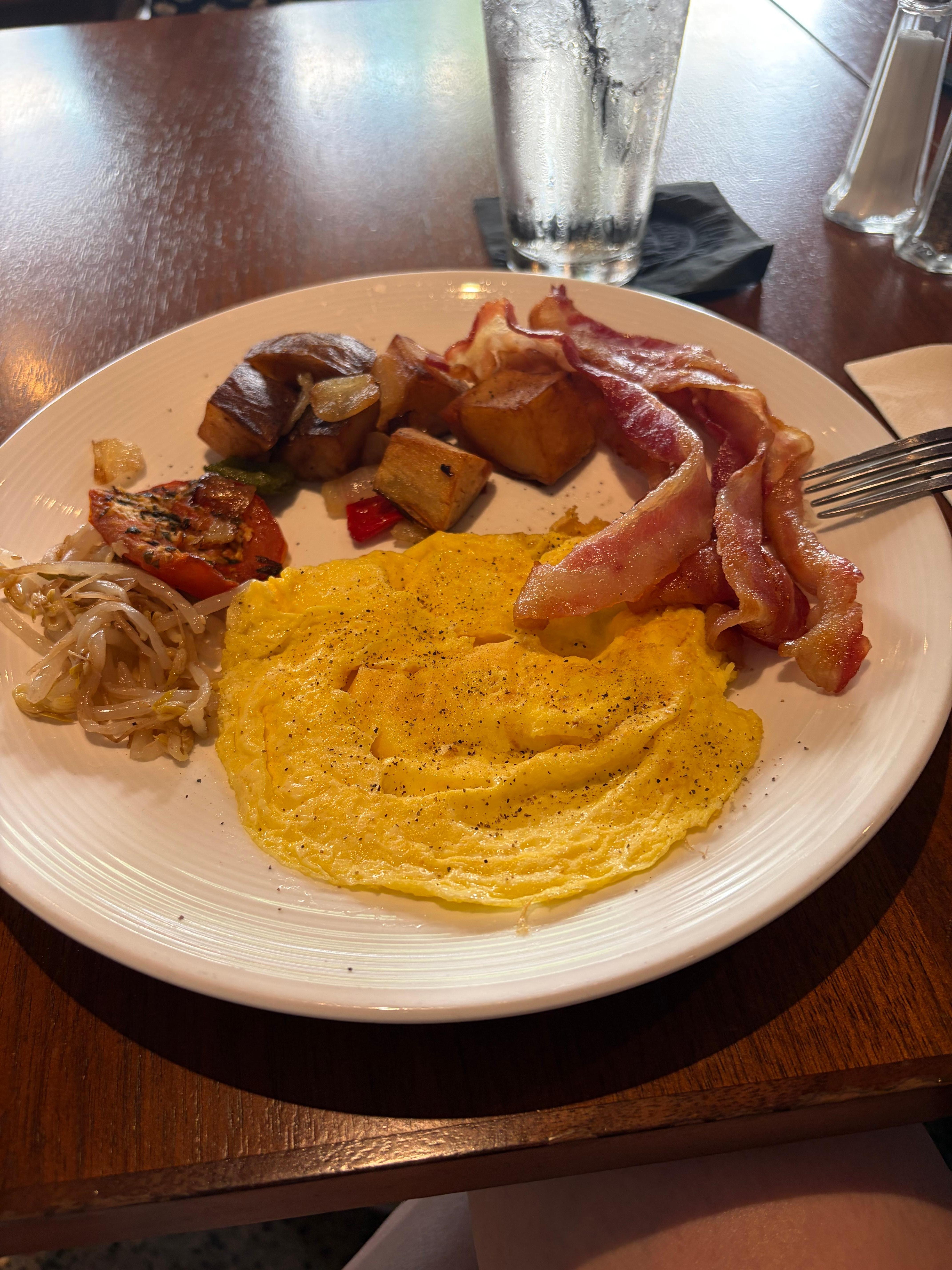 Breakfast at Redfish restaurant.