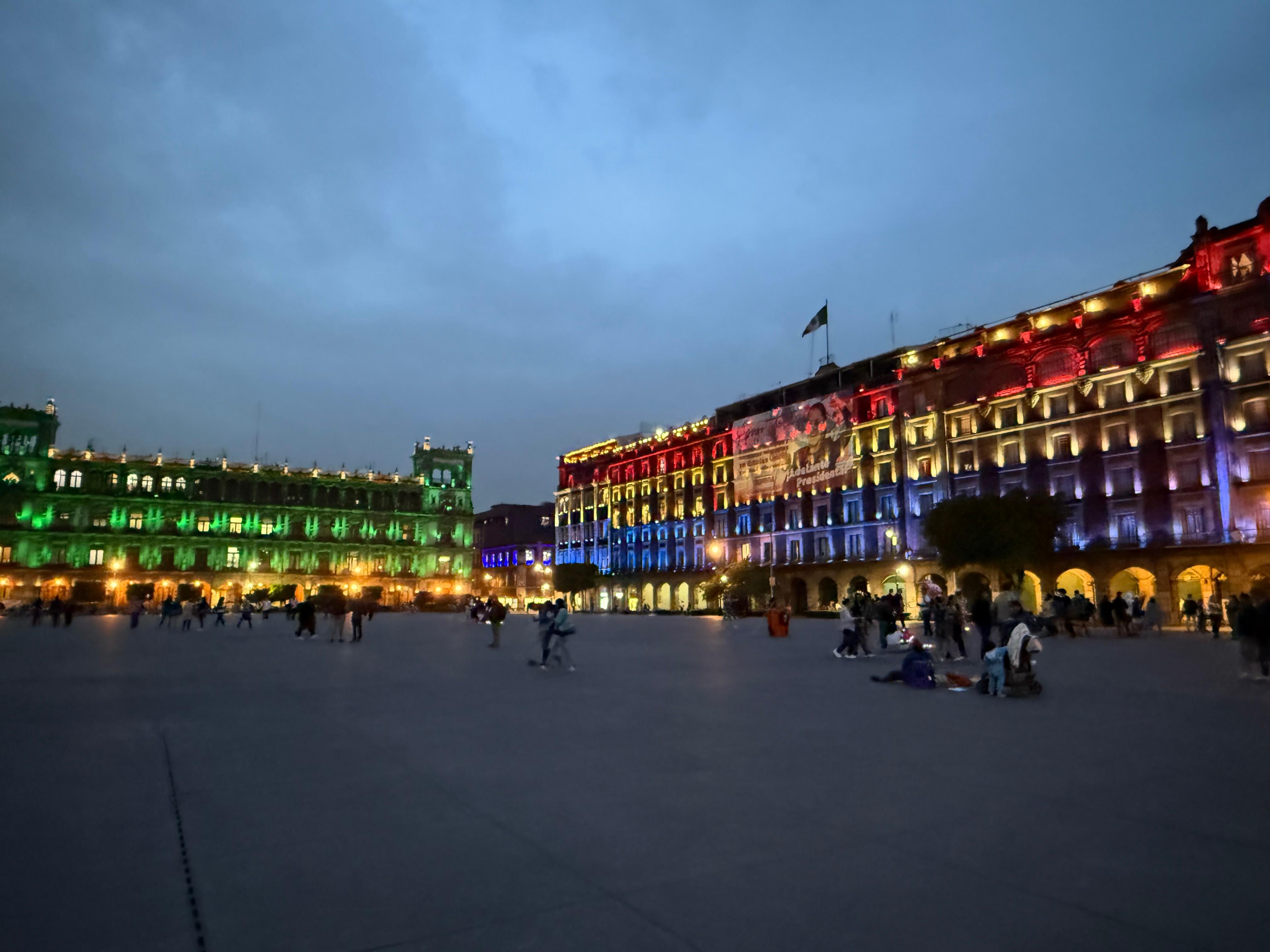 Zocalo at night (2 blocks away)
