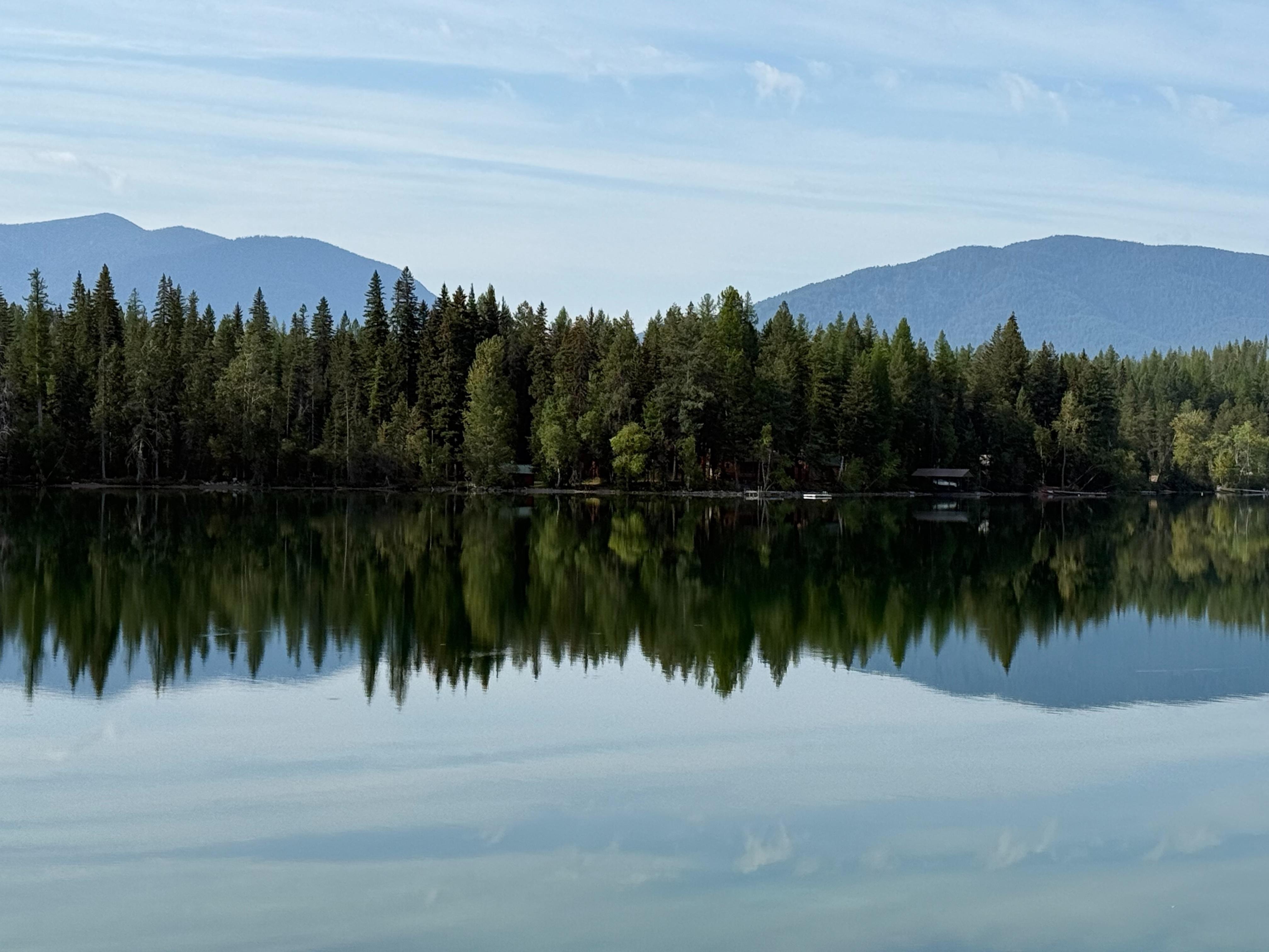 From the deck looking across the lake