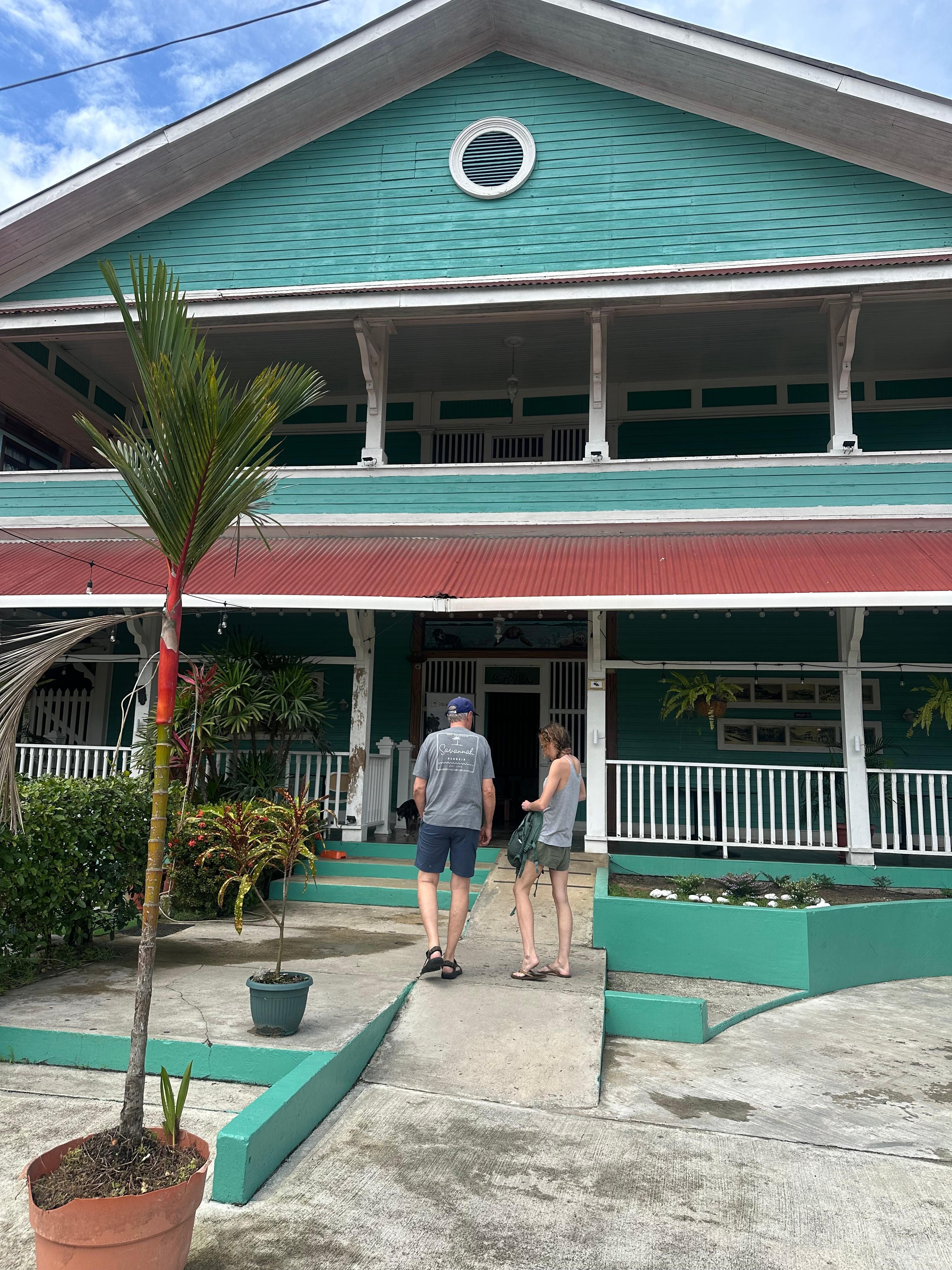 front of Grab Bahia. There is a cute lil Pizza kitchen out front.