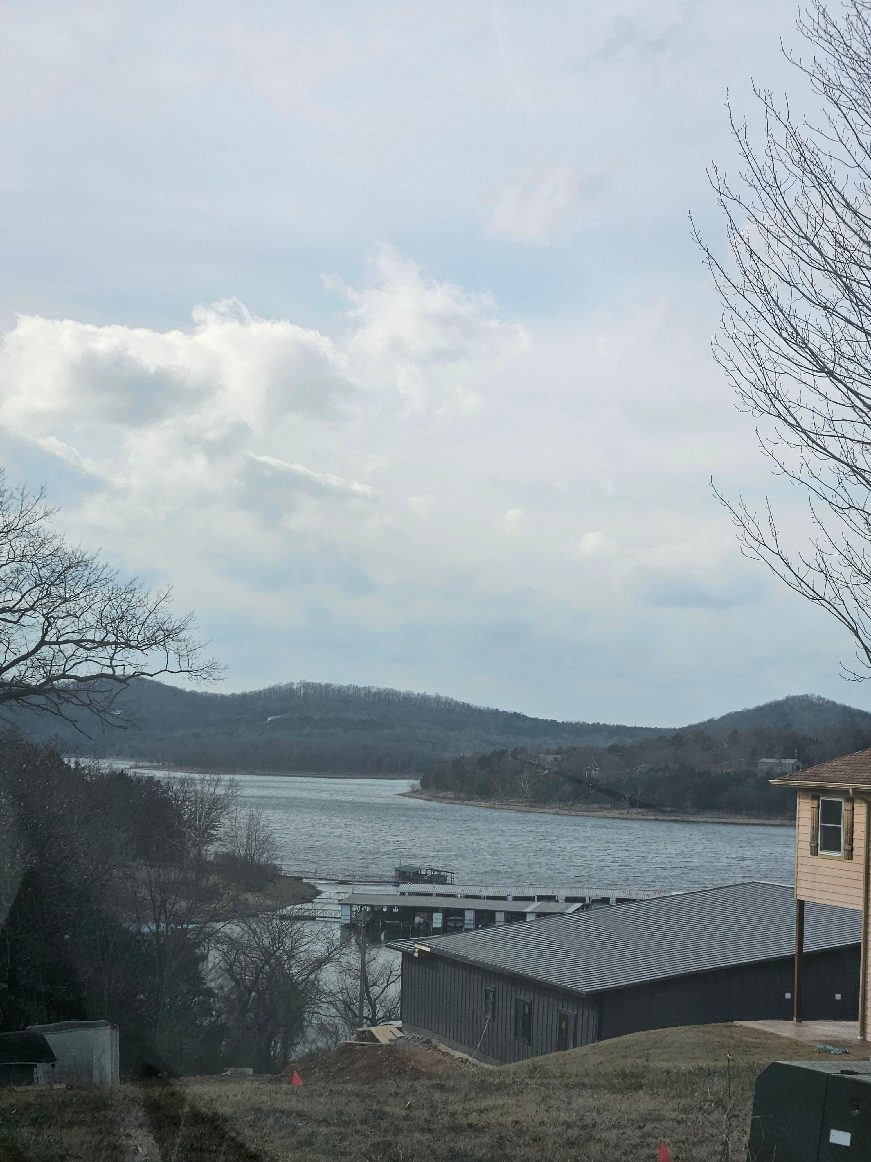 Looking towards the lake from the hot tub. 