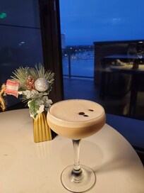 Rooftop bar and restaurant.