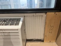 How the ac unit was in the windw(plastic and wood ) no I sulation