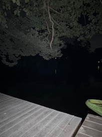 Peaceful lake at night