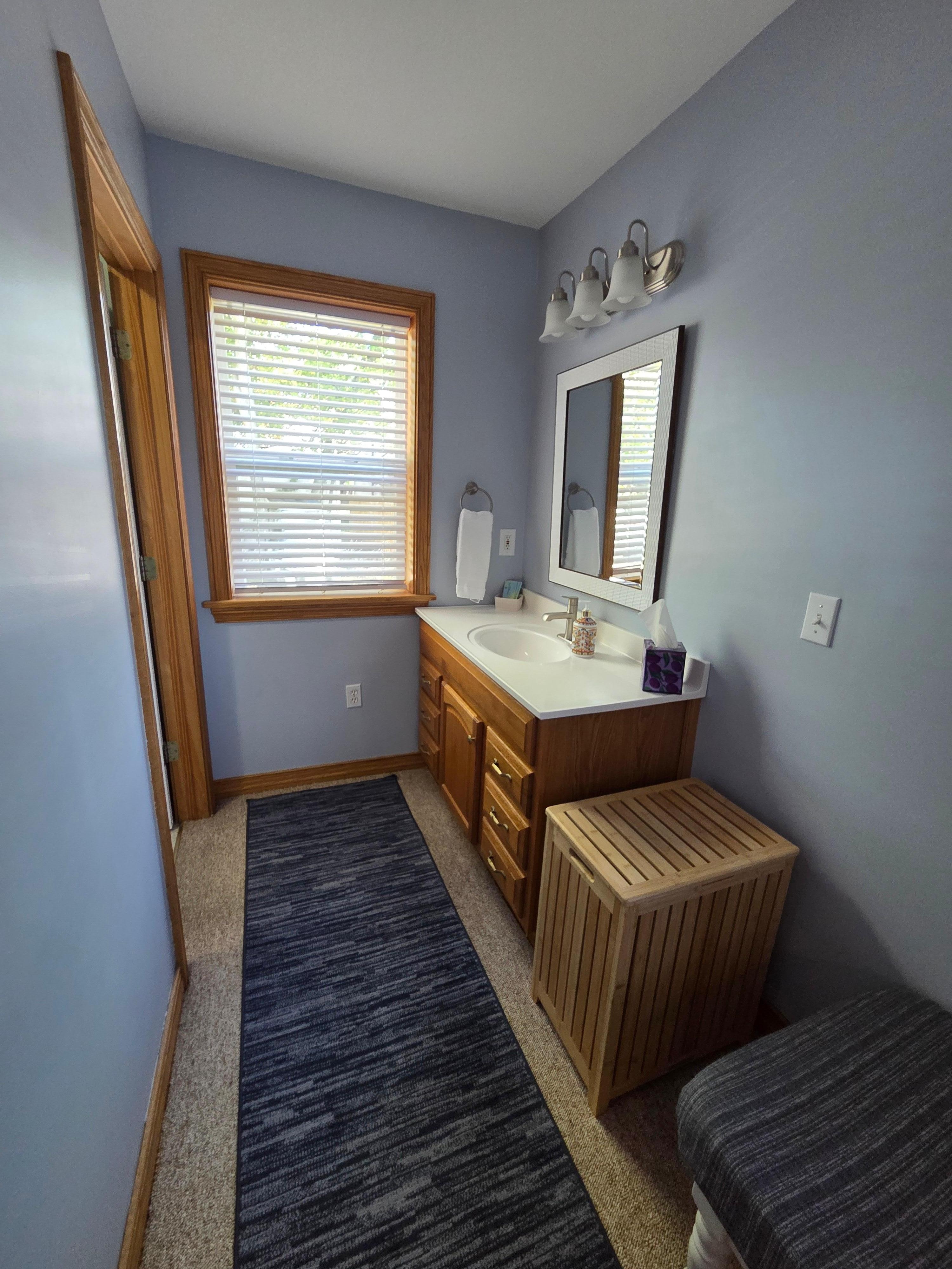 Open bathroom sink area