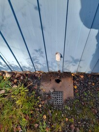 Kitchen sink contents now on the ground
