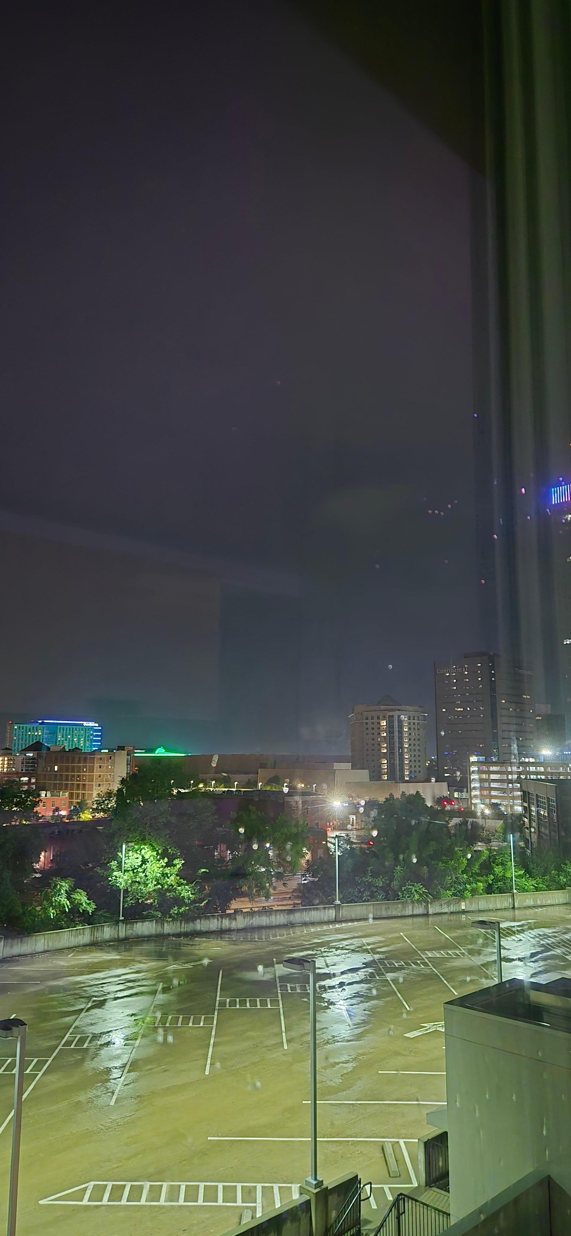 View of the lightning from our room