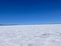 Nearby salt flats