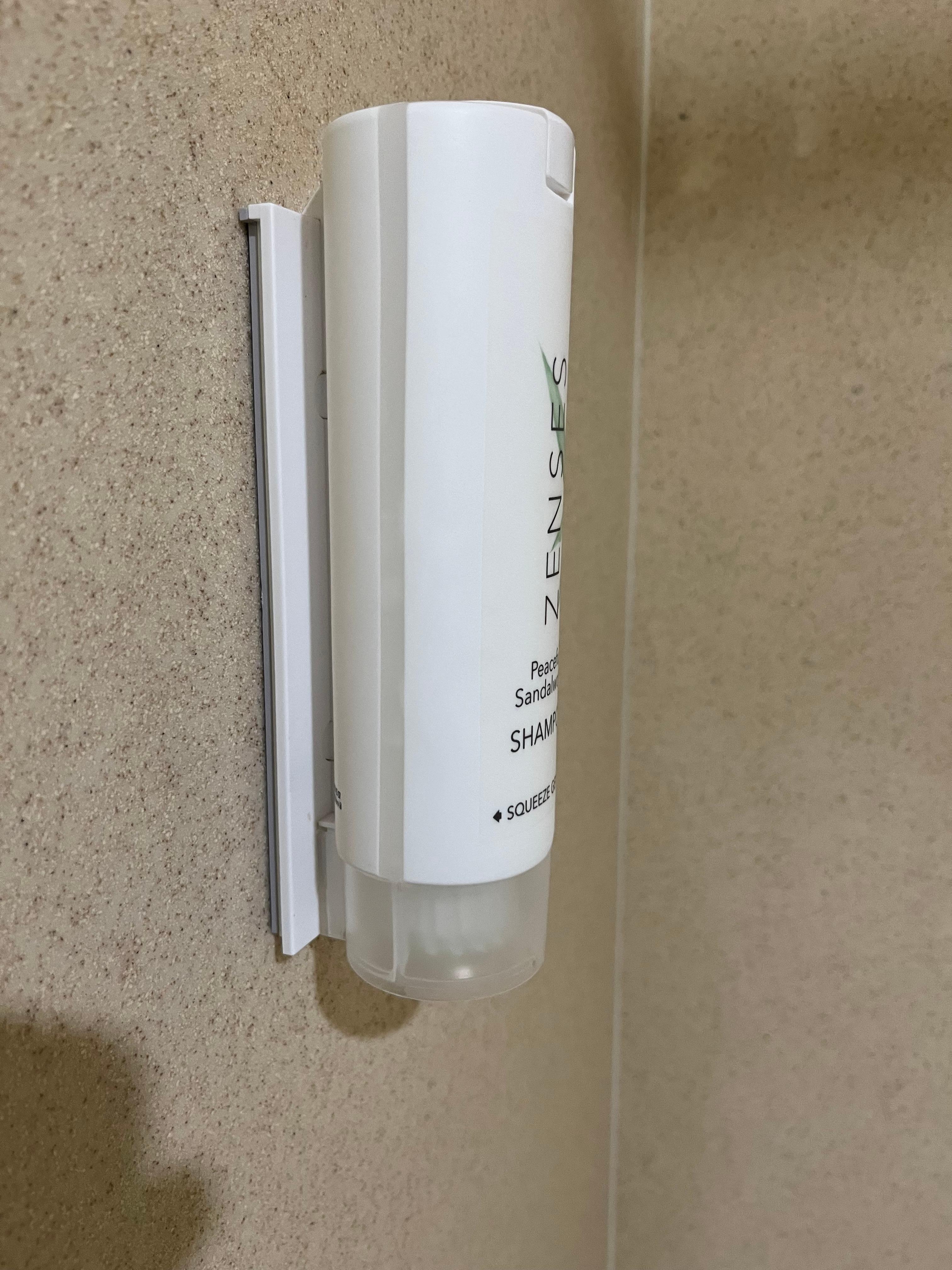 Empty shower shampoo container which wasn’t refilled for two days 