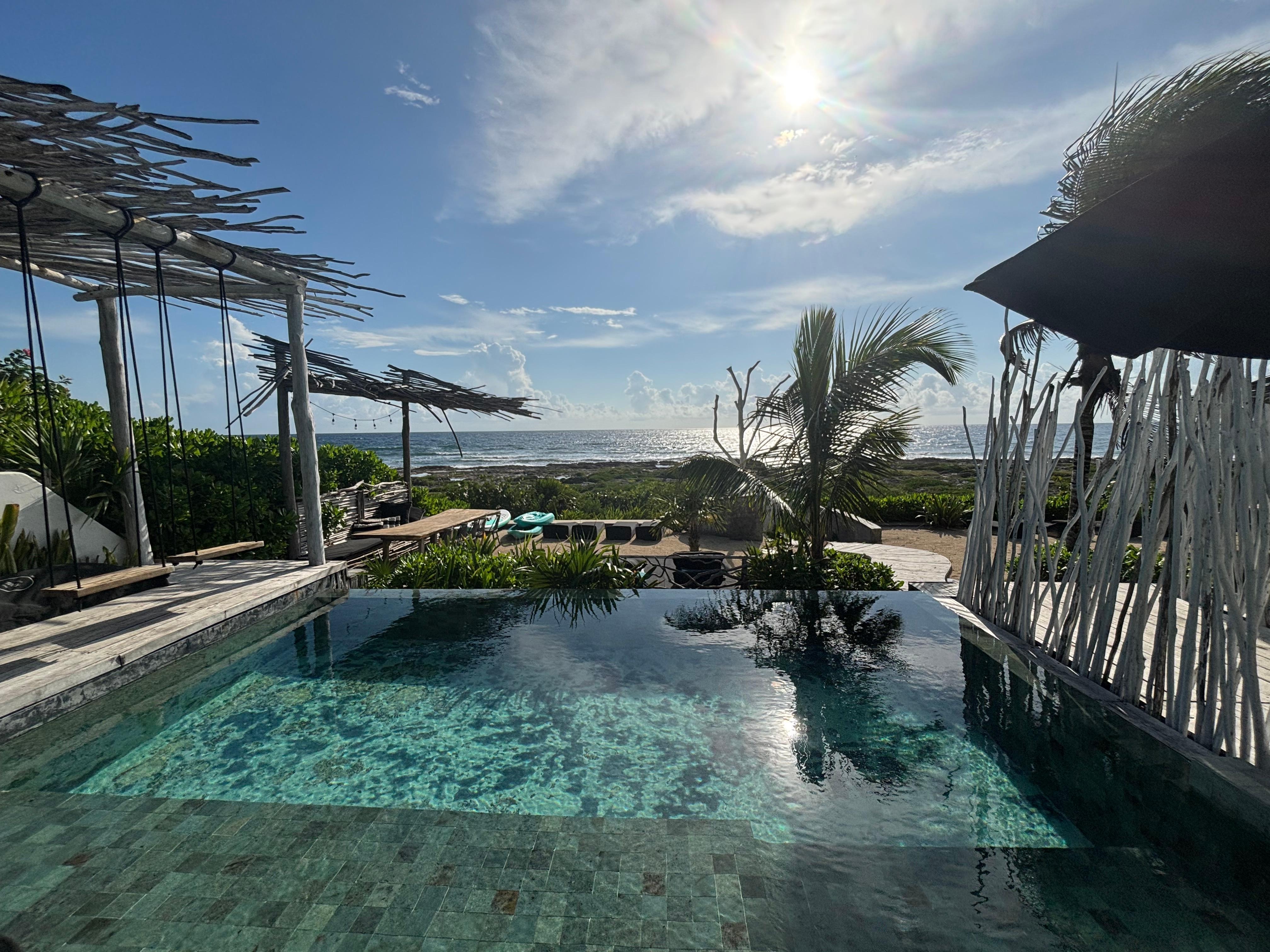 Infinity pool with ocean view
