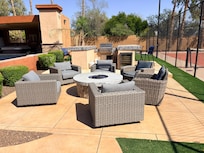 Firepit area was lovely. 😊 included the BBQ.