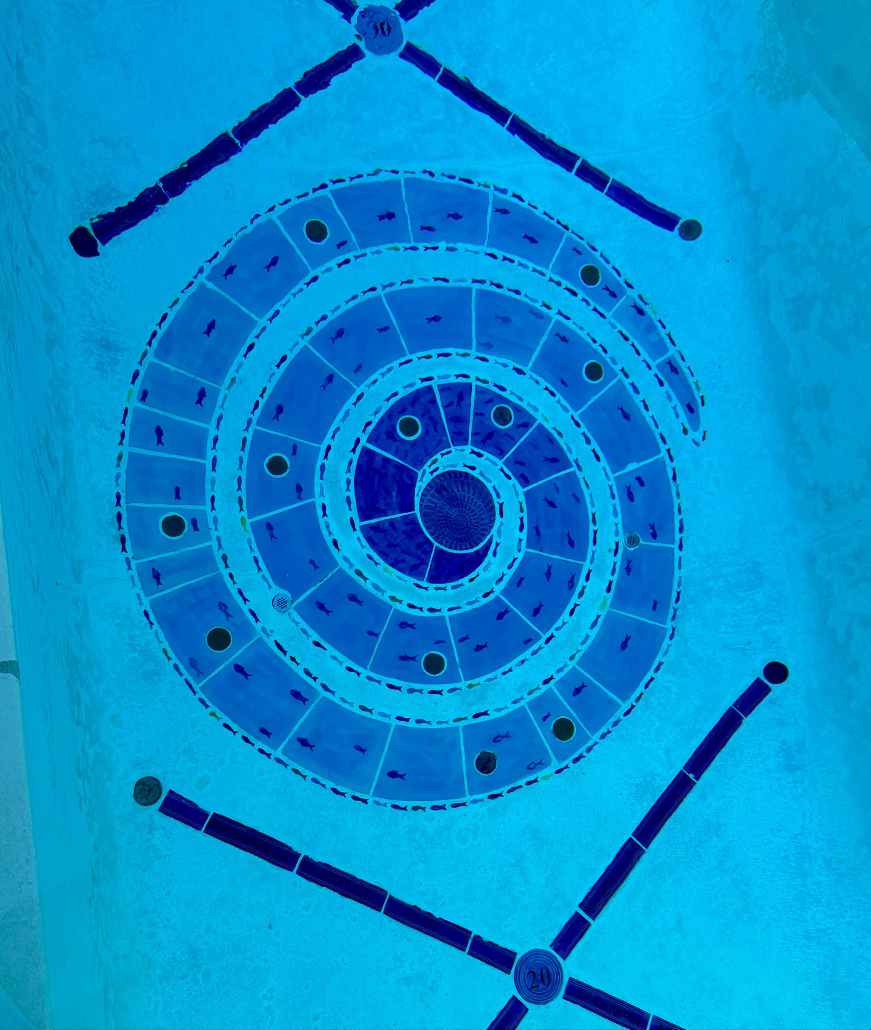 Tile Design on Bottom, Center of Pool