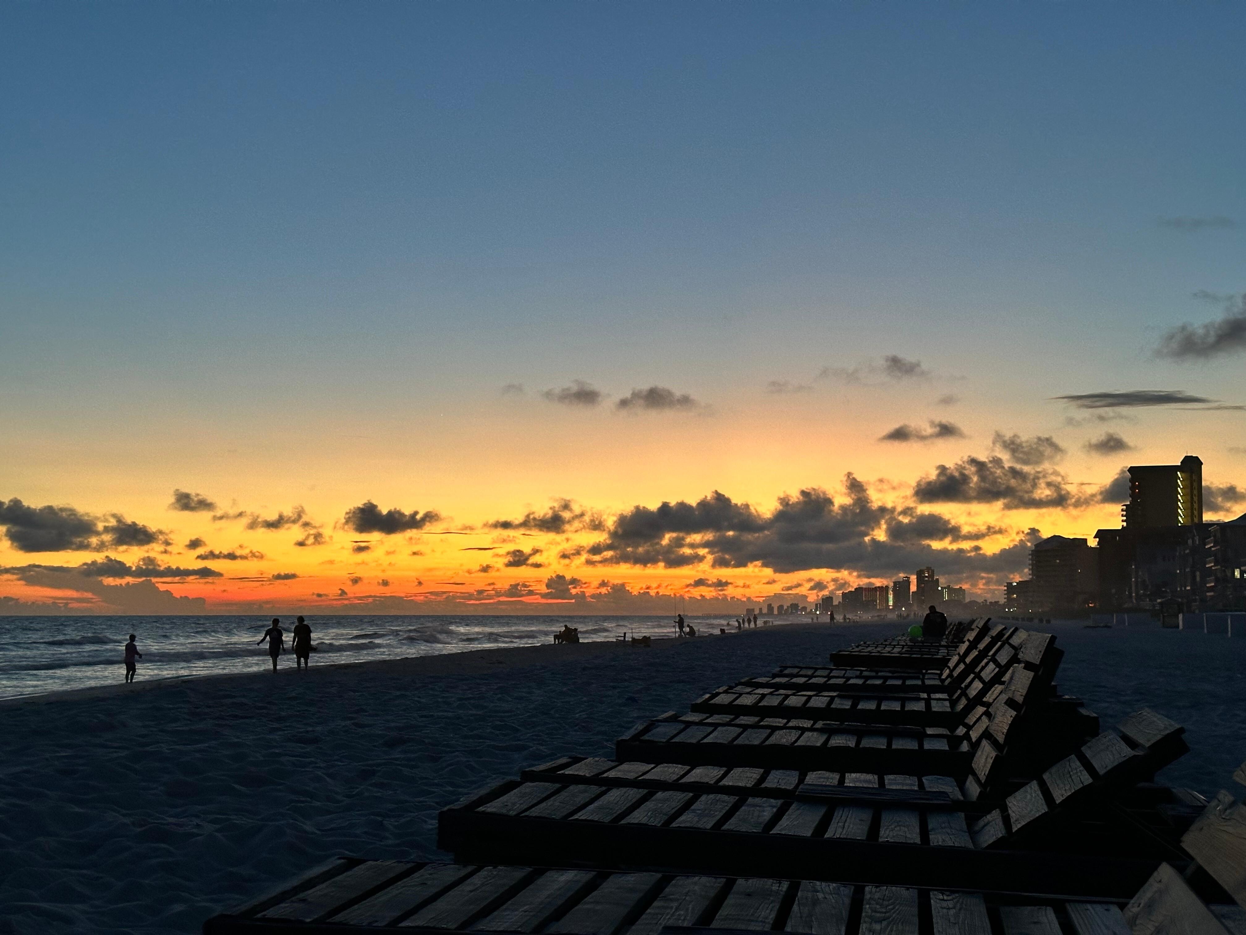 Beach at sunset