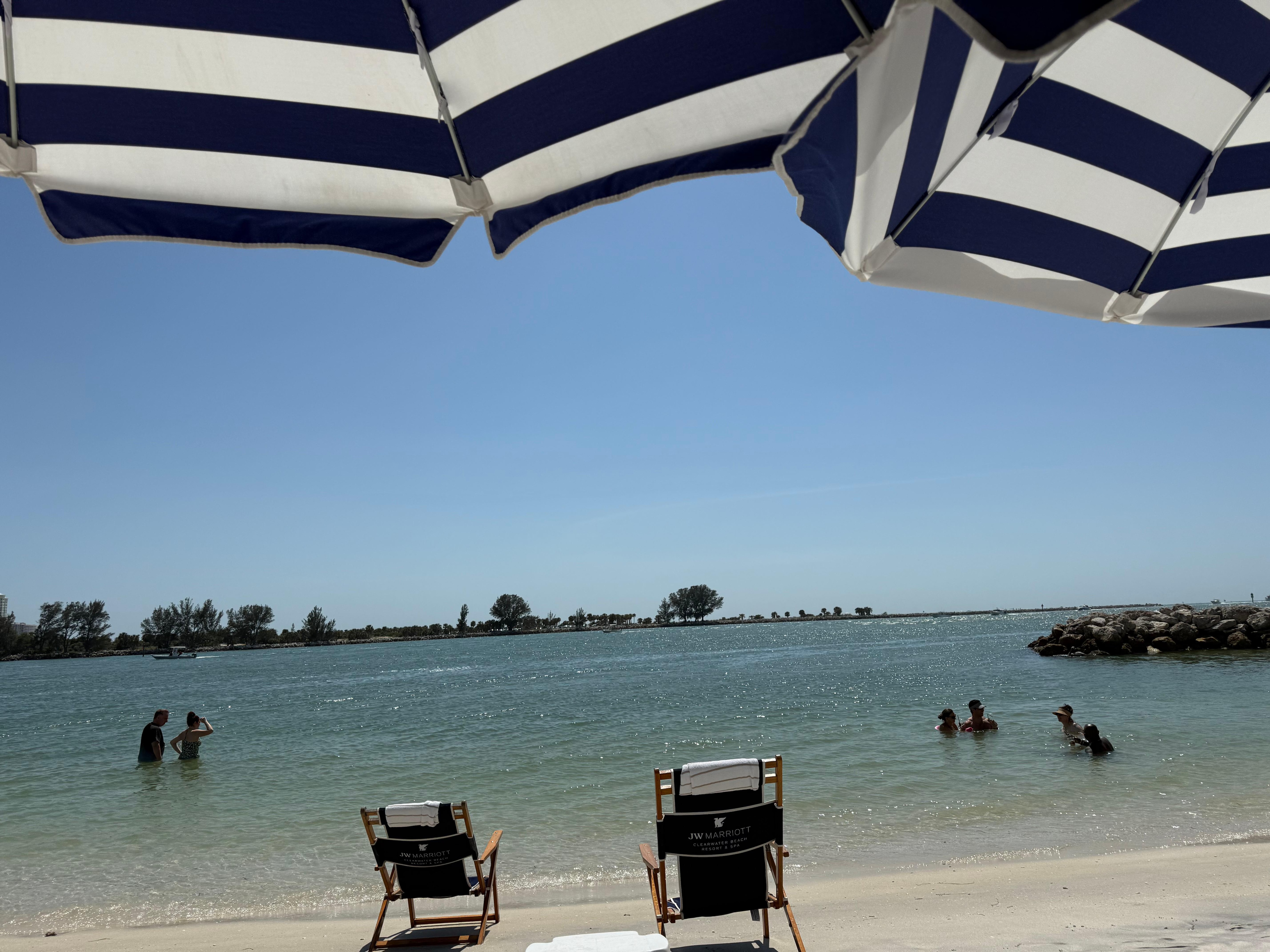 Beach view from cabana