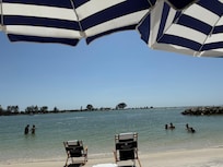 Beach view from cabana