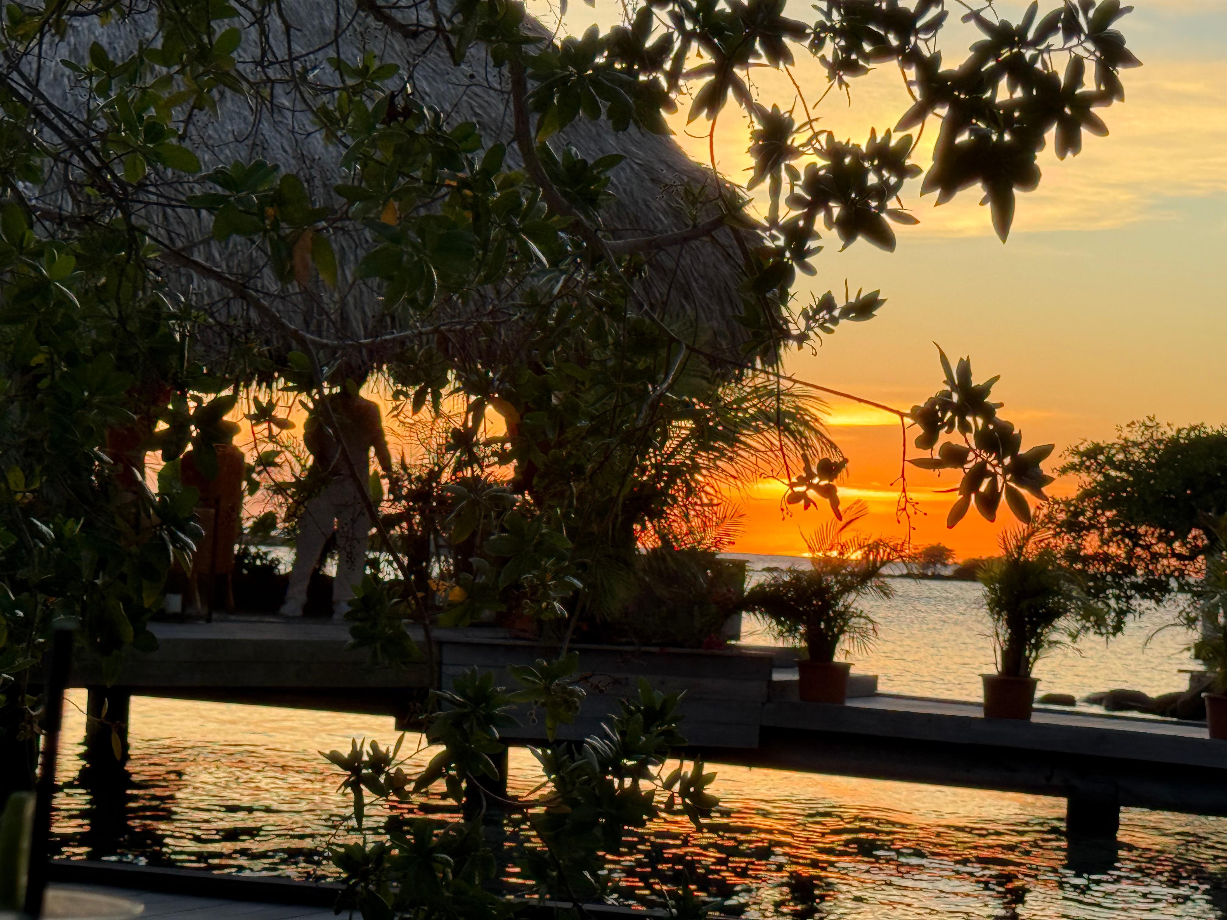 Sunset our last night during dinner. 