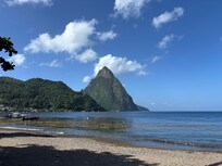Petit Piton from Hummingbird Beach