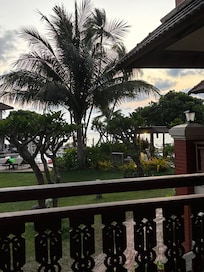 View from pool side, floor level room