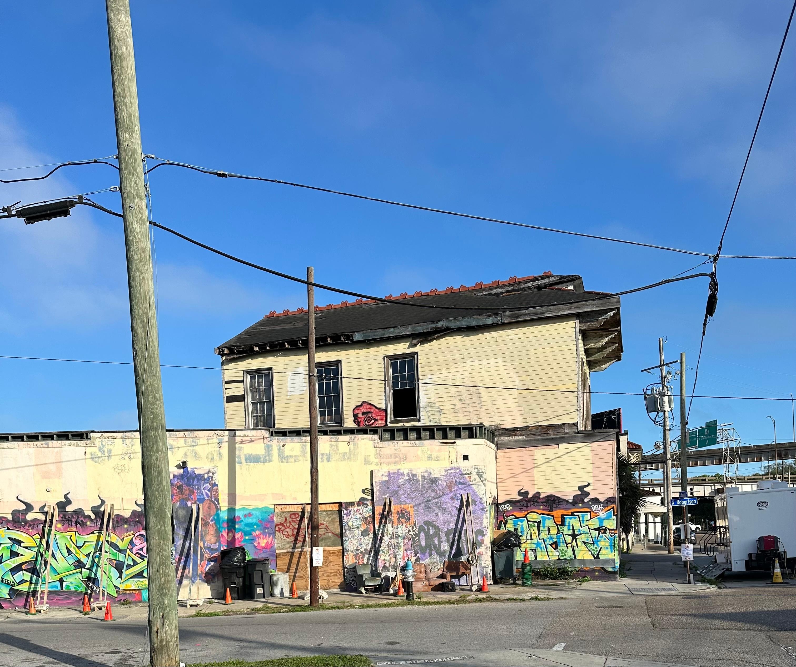 TV series being filmed this morning when we left