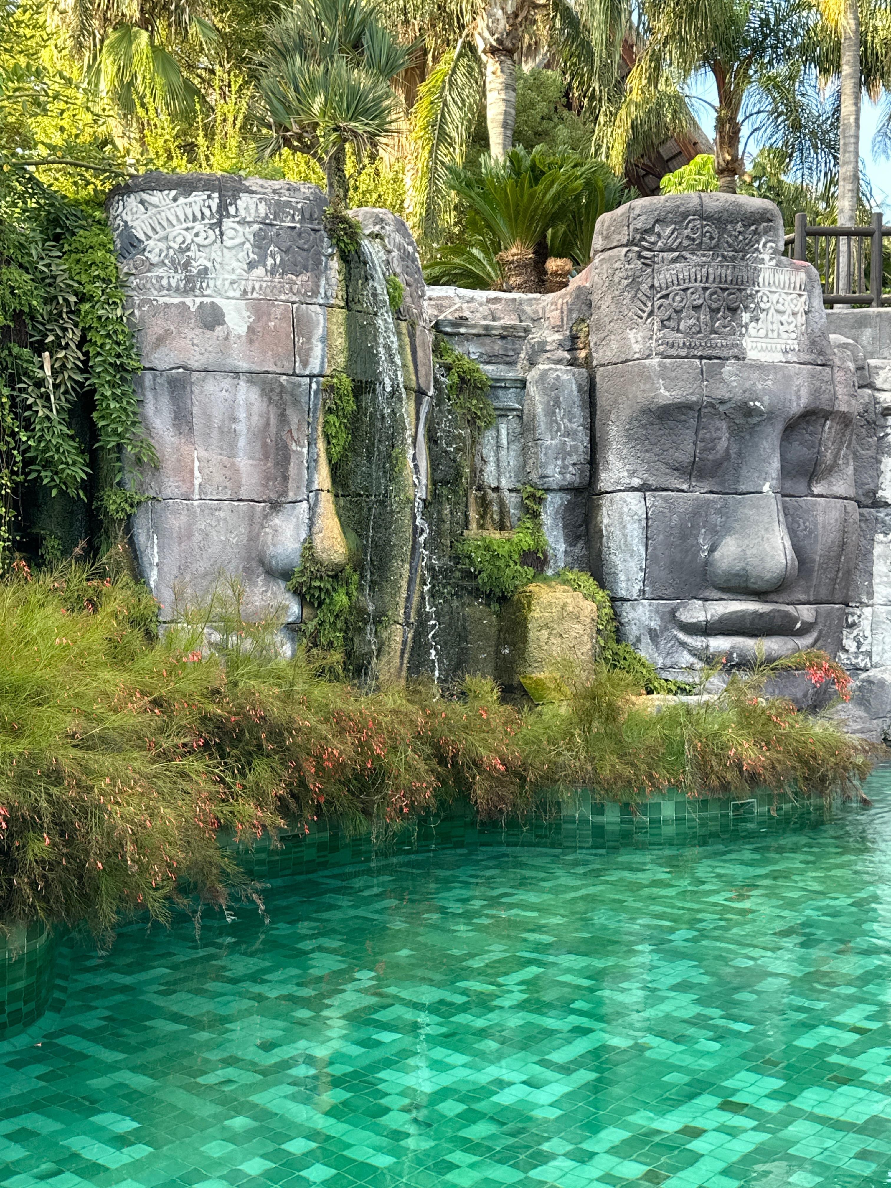 One of the heated pools