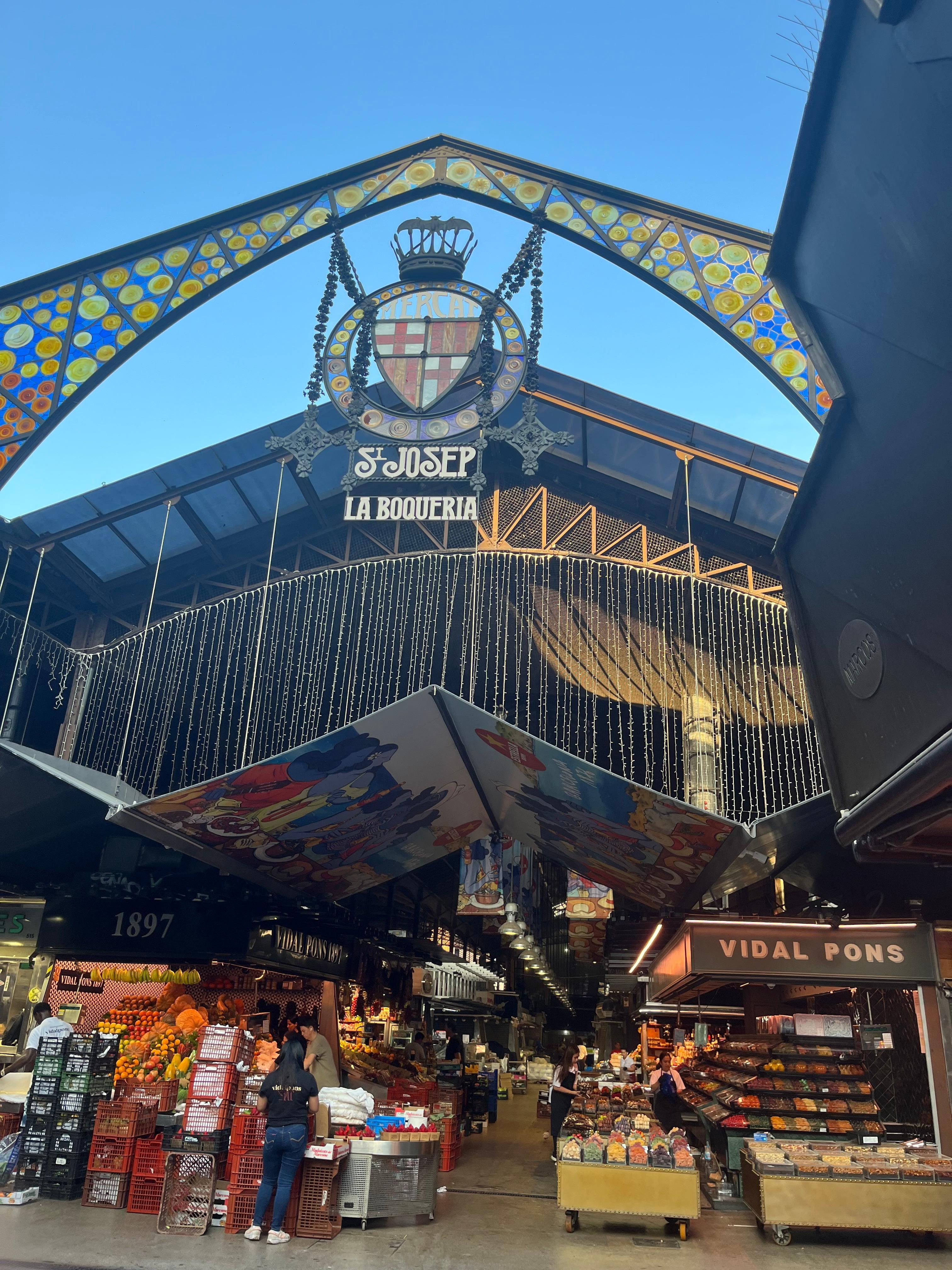 Beautiful Barcelona marketplace next door to the hotel