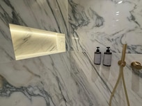 Cubby in shower area - liked this touch