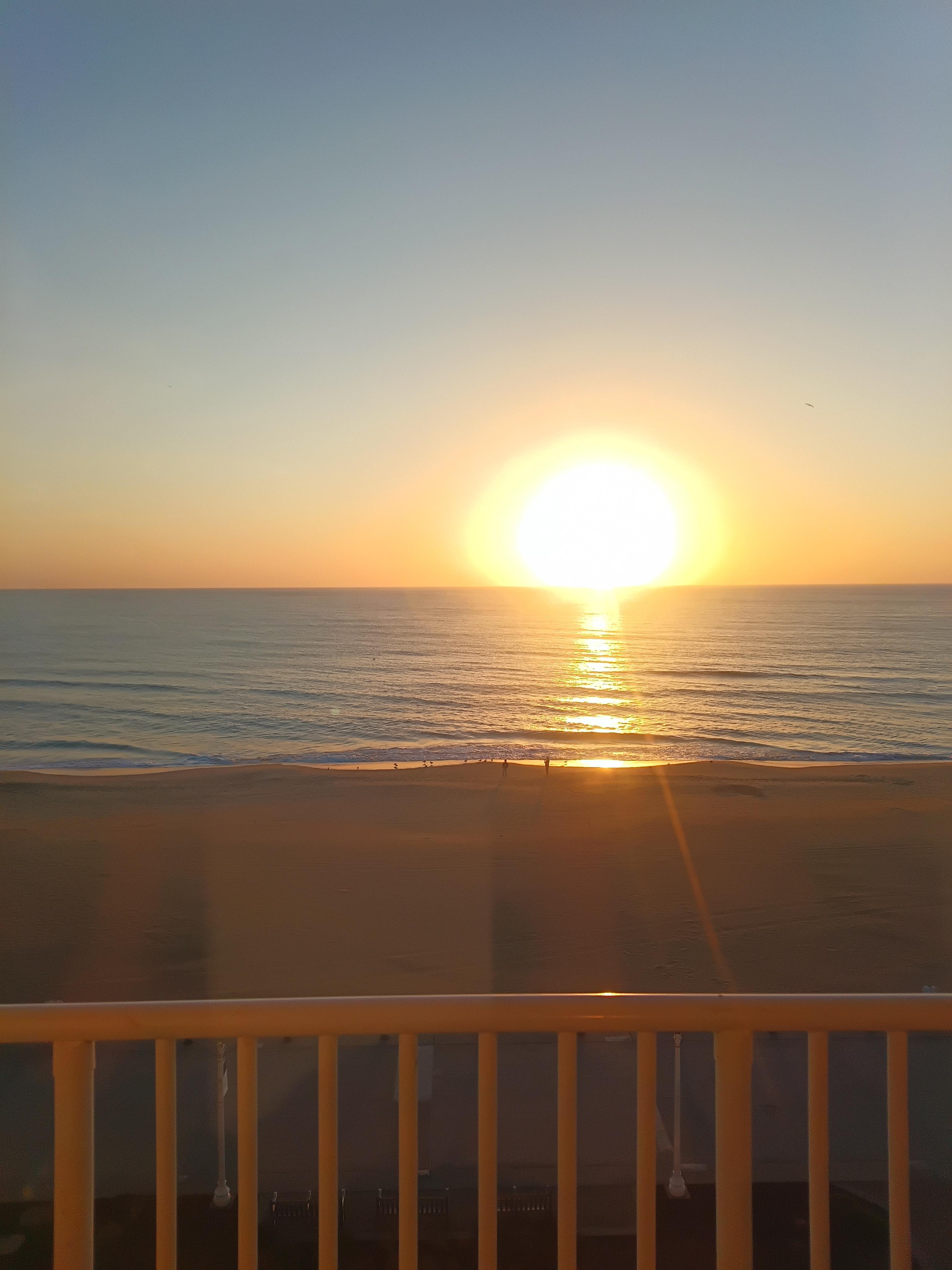 Sunrise on the balcony of our room