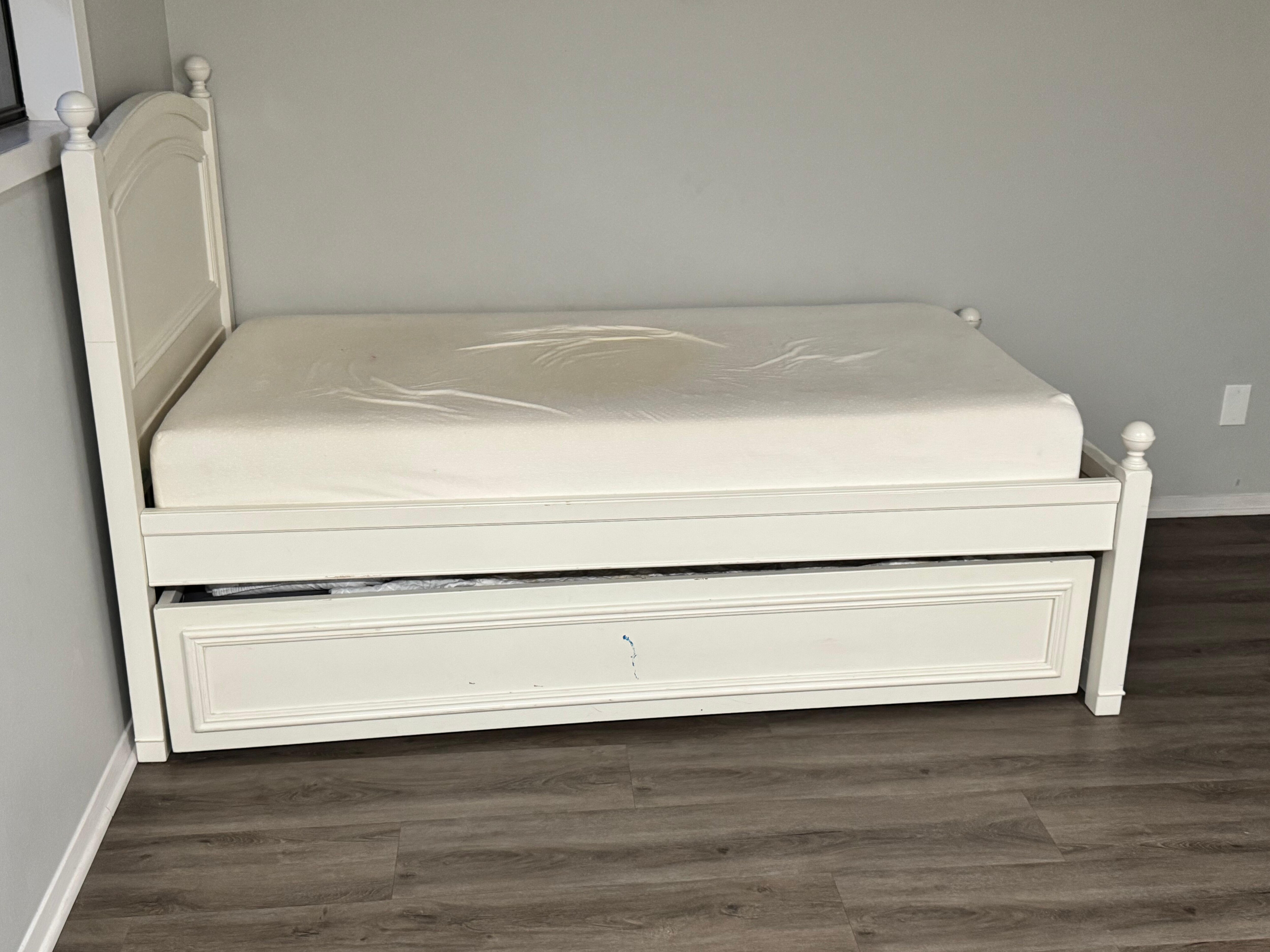 Twin bed and trundle