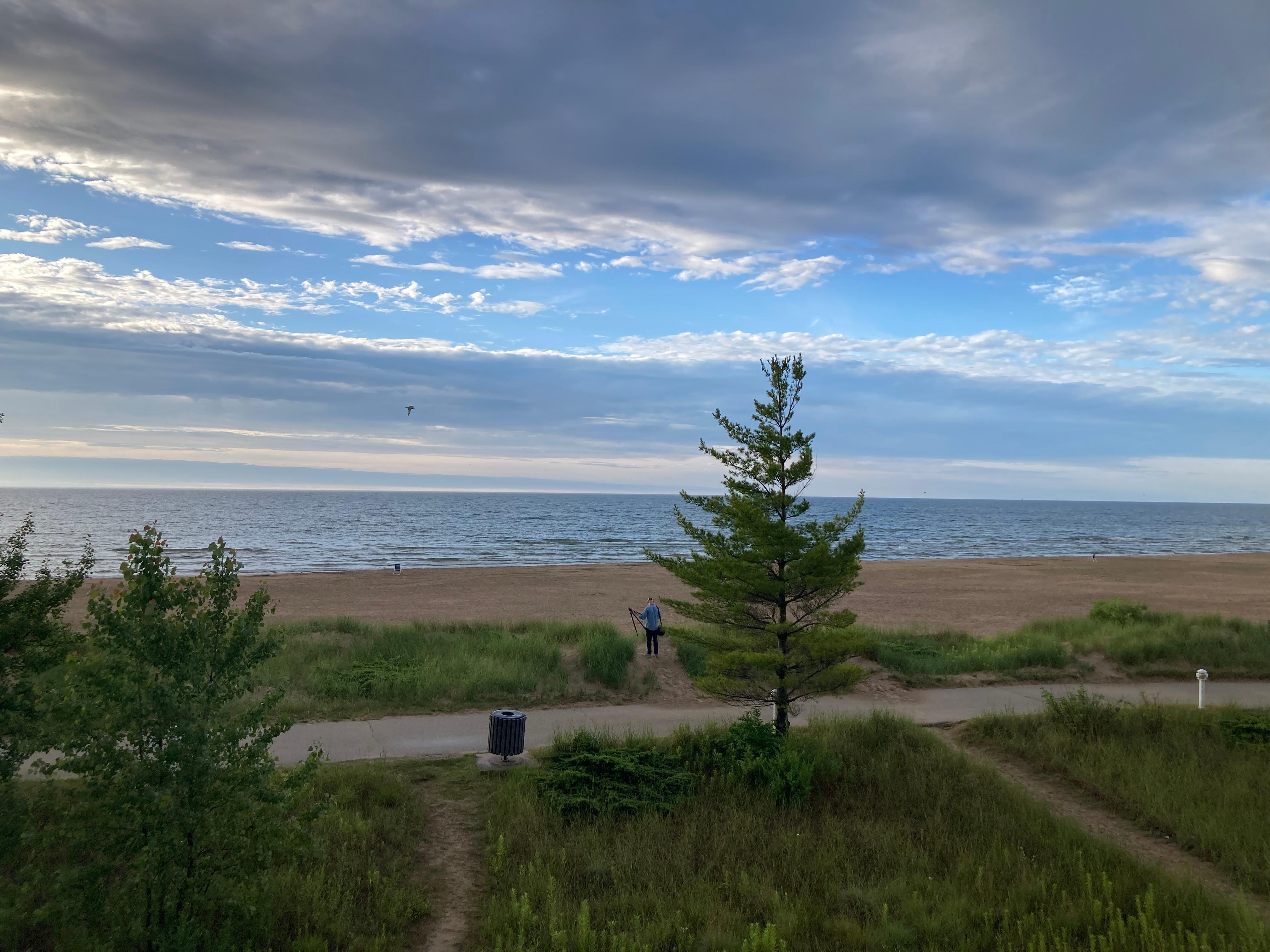 View from the balcony.  Skies were always changing.