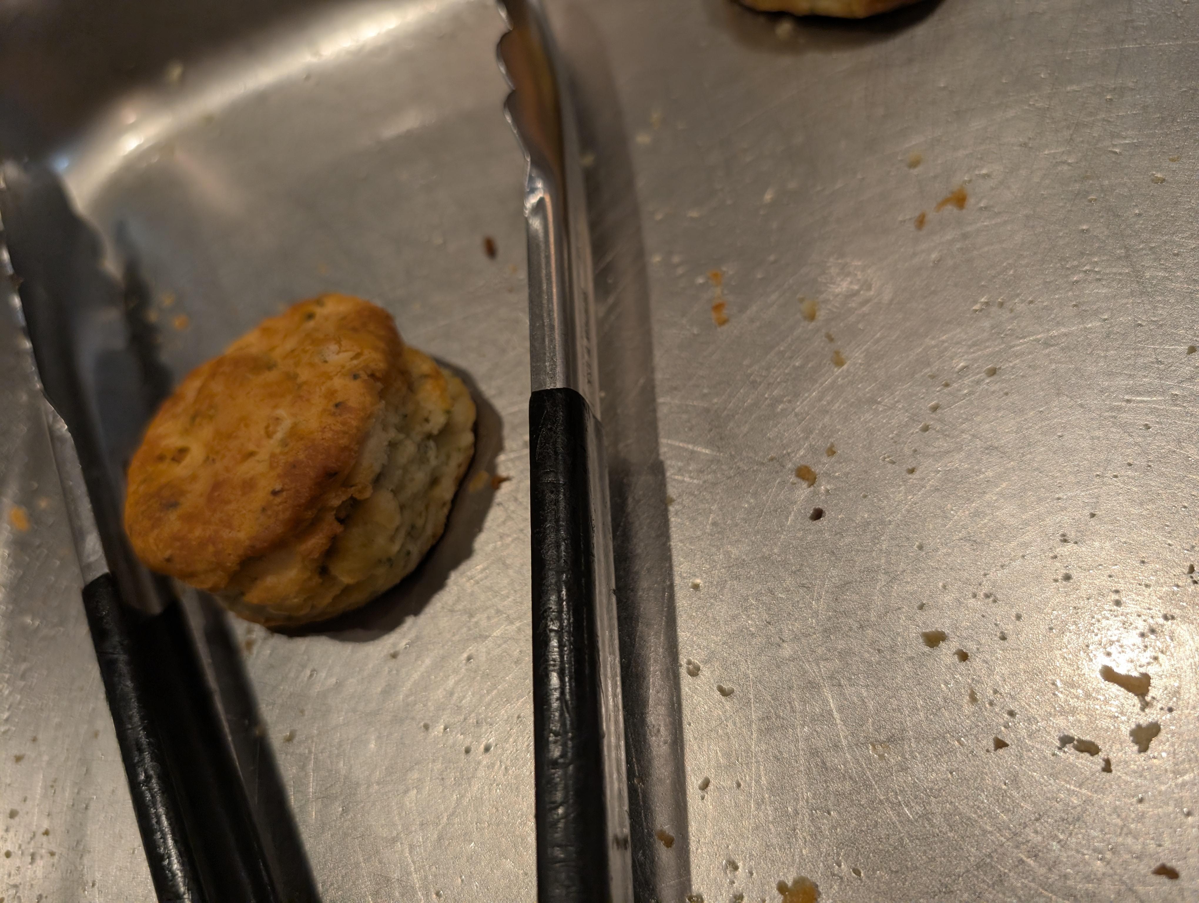 At least undercook the biscuits a little bit dry and hard
