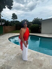 That’s me by the pool