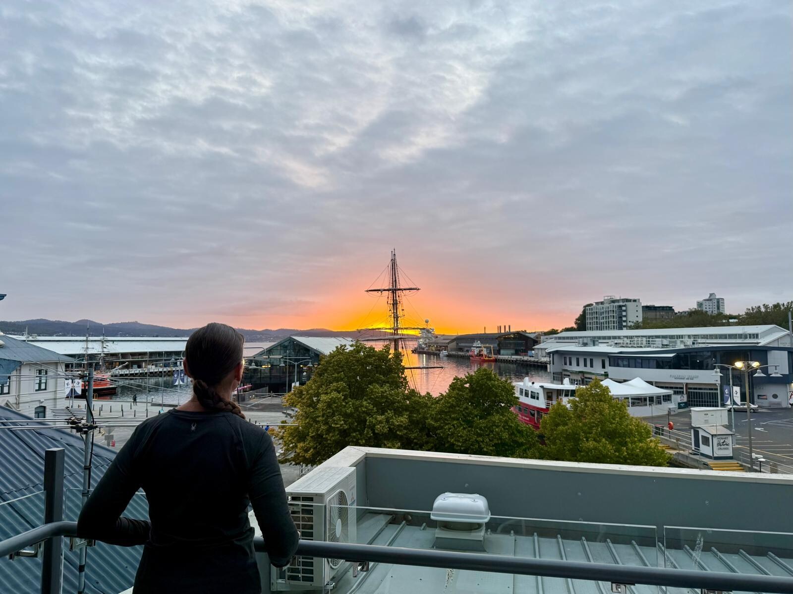 Sunrise on the balcony