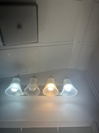 Bathroom lights.