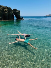 Crystal clear waters at nearby beach