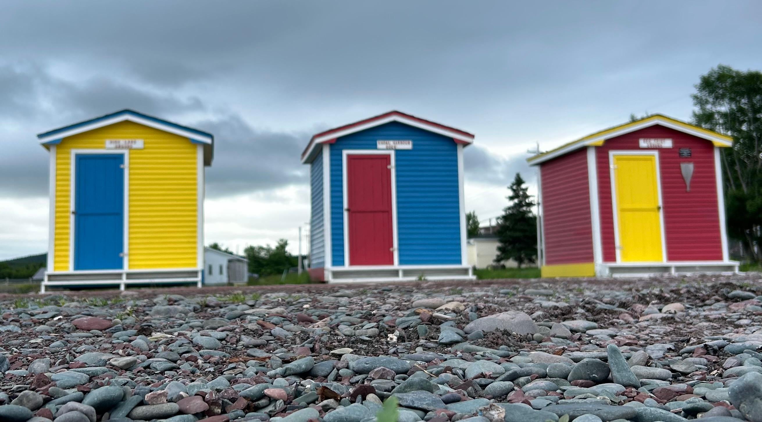 The sheds at Cavendish beach