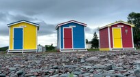 The sheds at Cavendish beach
