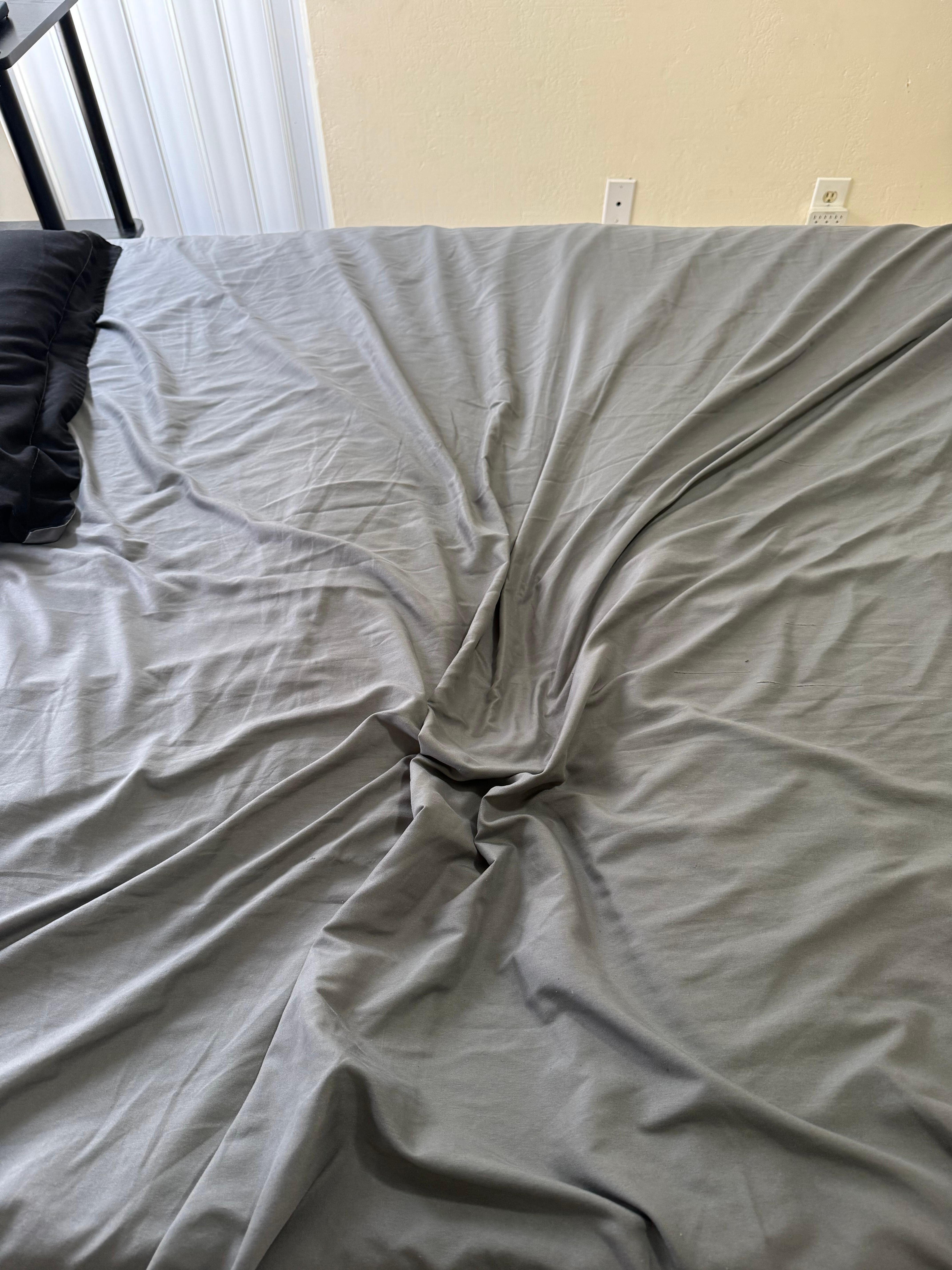 In the “master” bed room the bed has a hole in the middle that you cannot avoid laying in.