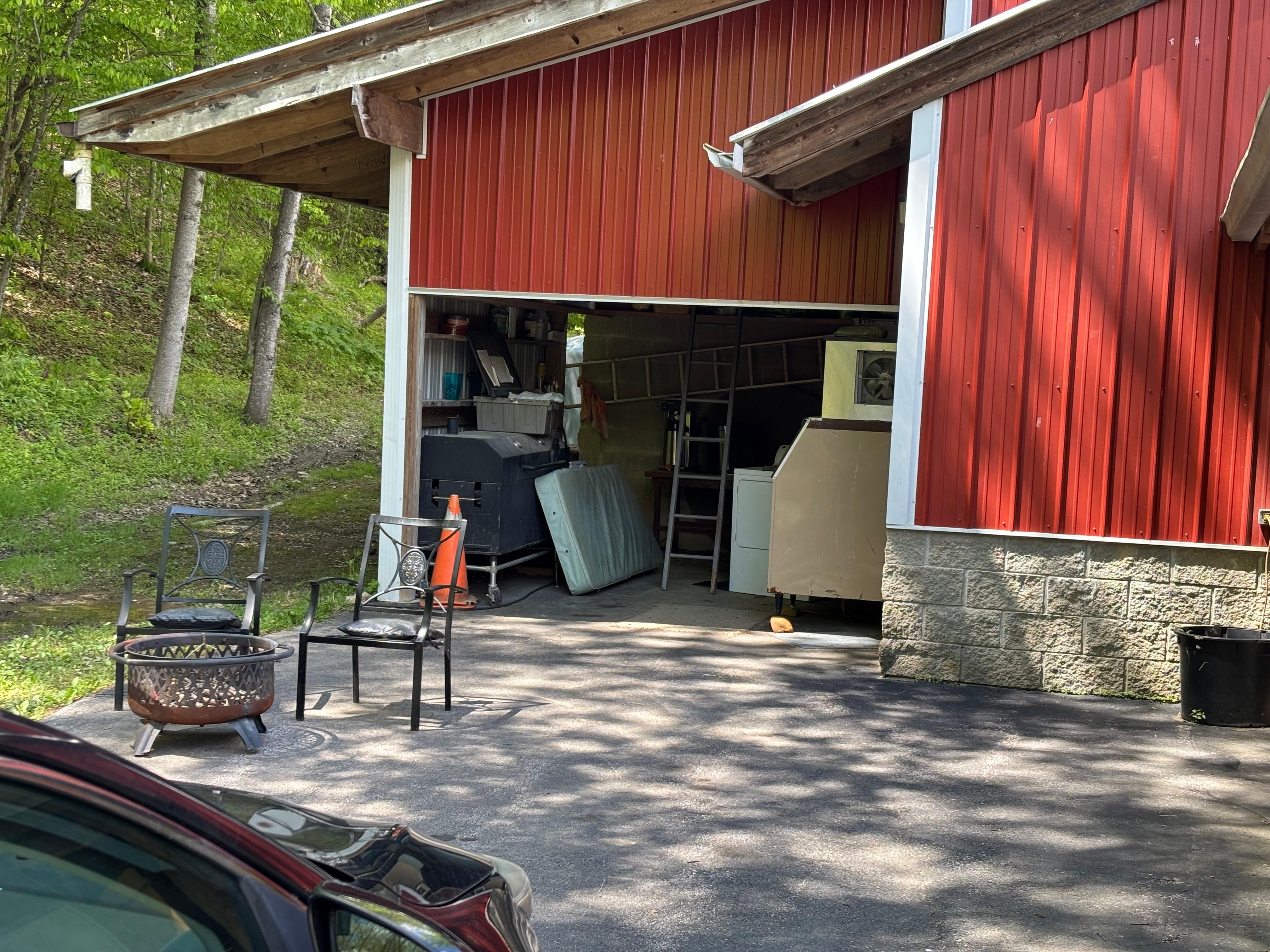 Parking area near the back porch