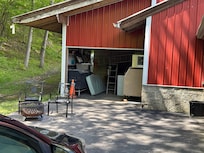 Parking area near the back porch