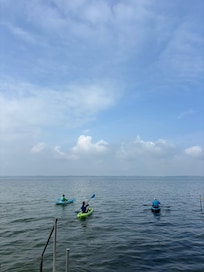 Kayaks, paddle board, life jackets, all available