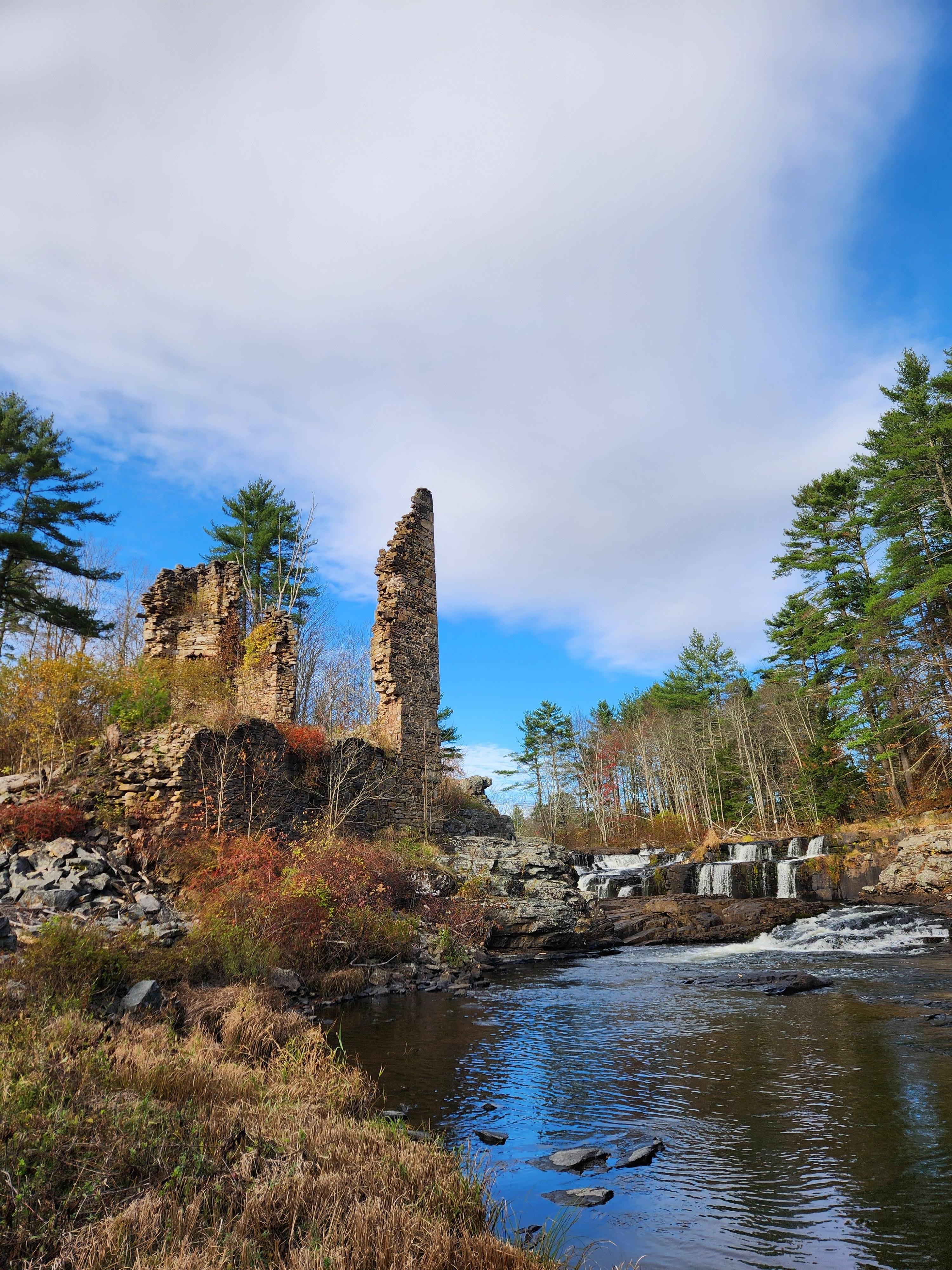 Quick walk down to view the falls and old mill. 