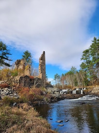 Quick walk down to view the falls and old mill.