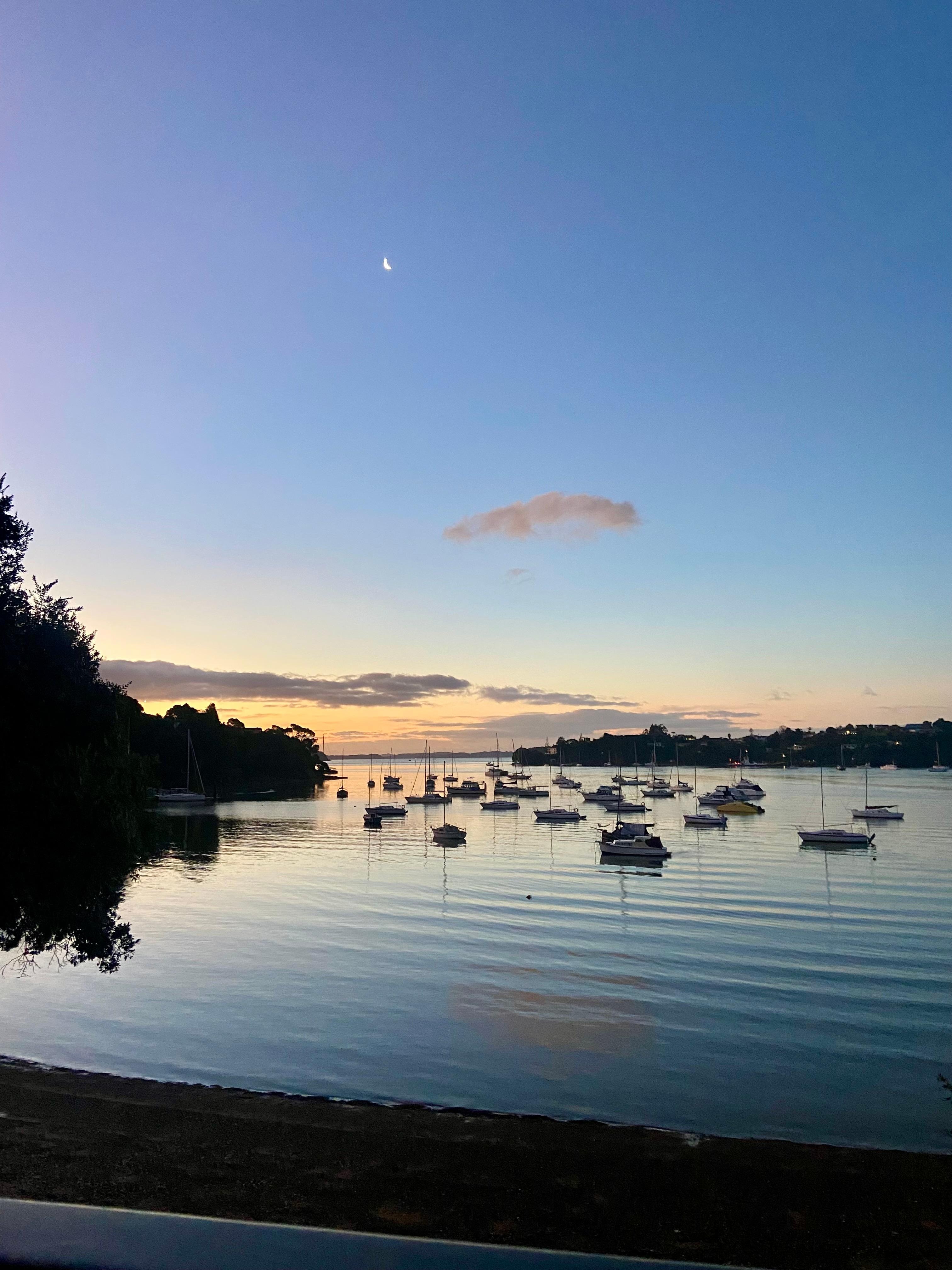 View of Opua Bay at dusk