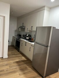 Clean kitchen, ready for meal preparation