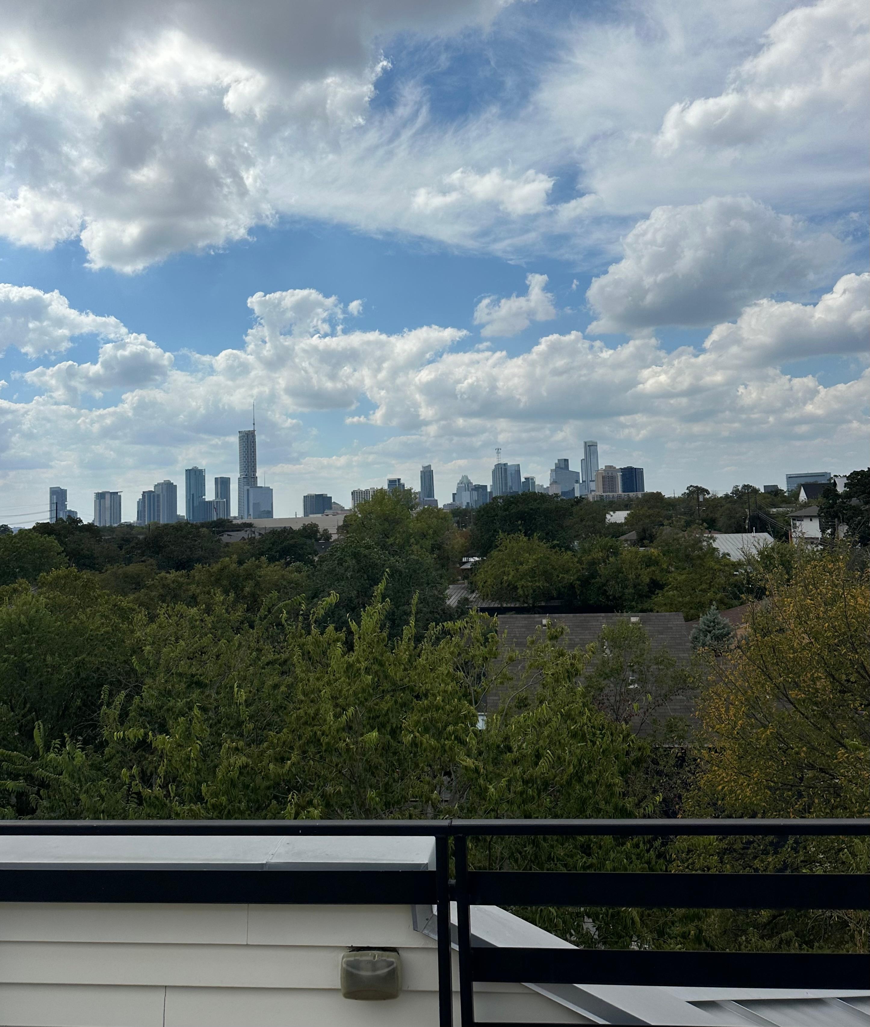 Daytime rooftop view