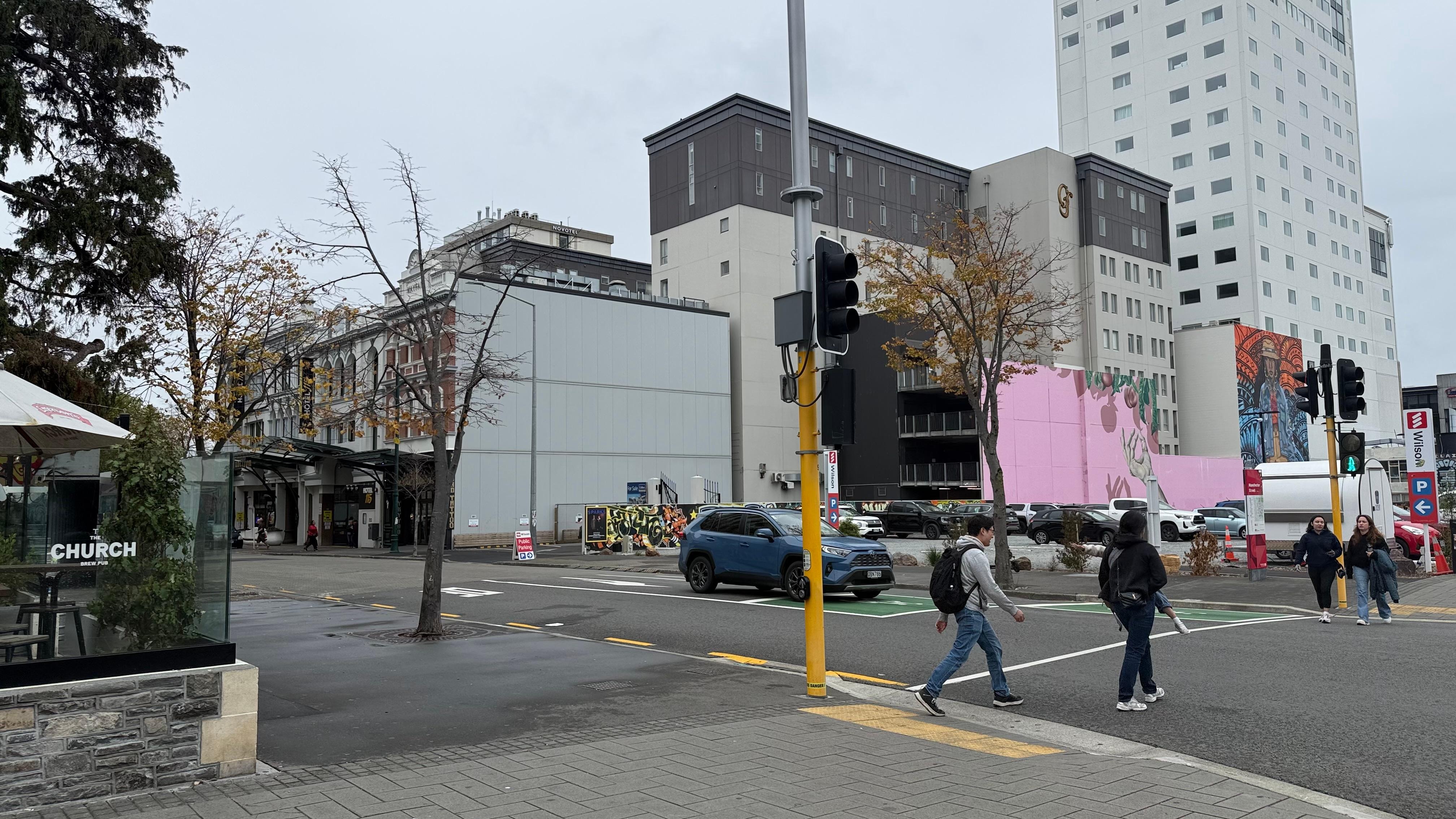 From bus stop around the corner 