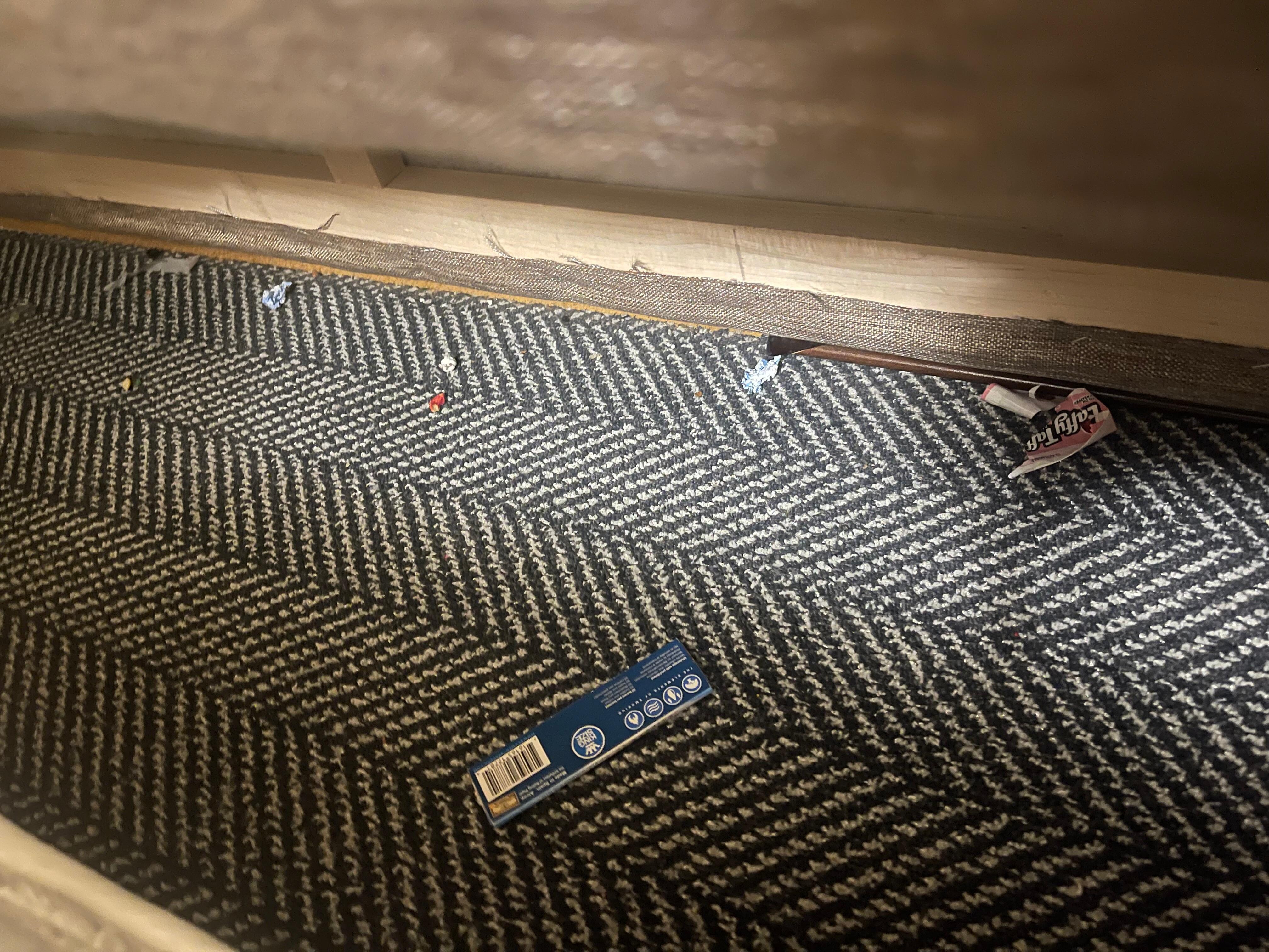 Under the pull out sofa